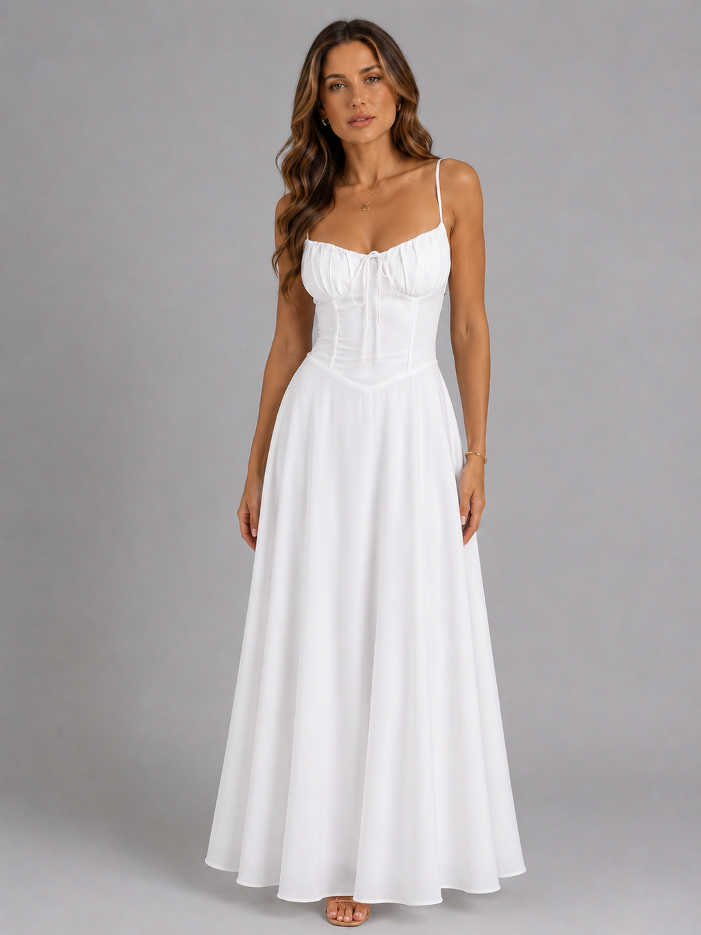 Women’s Strappy Summer Maxi Dress – Flowing Silhouette